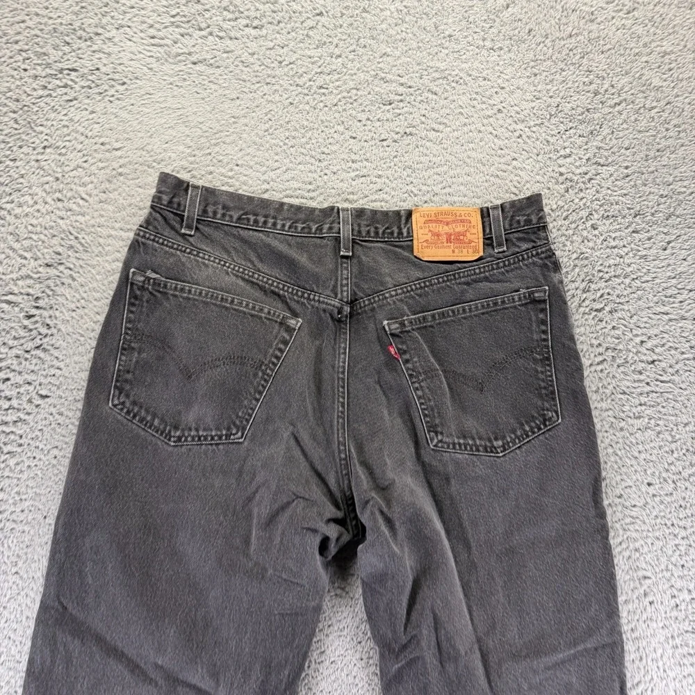 Vintage‎ Levi's Jeans Men 36x30 Black Cotton Denim Straight Relaxed Travel Baggy